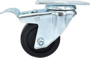BK Resources 3" Polyolefin Swivel Caster, 2-3/8"x3-5/8" Top Plate Mount for Work Table, NSF, Total Lock Brake, 300 Lb. Capacity, Double Ball Bearing