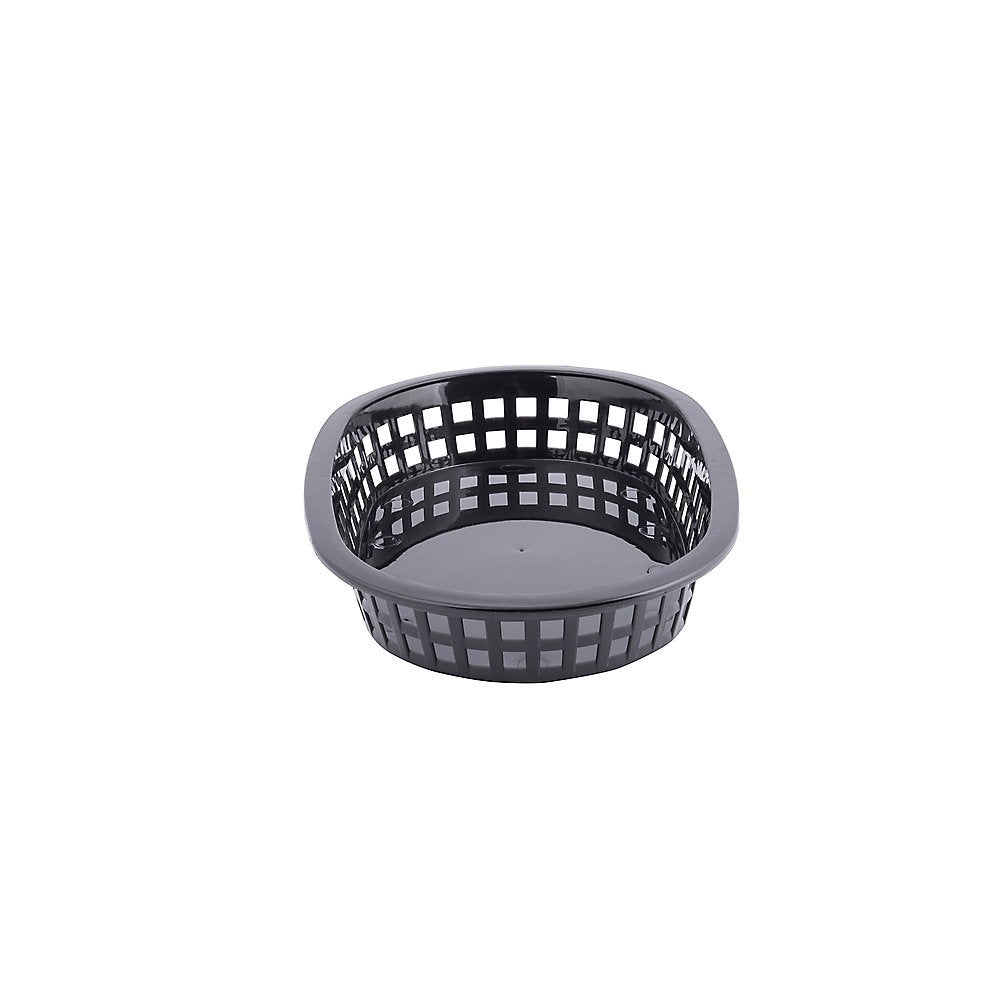 Black 8-1/2" x 6" Oval A La Carte Platter Basket by Tablecraft – Large, Polypropylene, Black, Model 7.27875E+11
