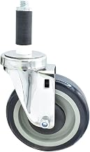 BK Resources 5" Polyurethane 1" Expanding Stainless Steel Stem Swivel Caster for Work Tables, NSF, 300lb Capacity Per Wheel