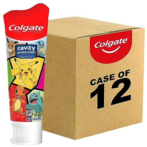 Colgate Bubble Fruit / 4.6 Ounce (Pack of 12) / Pokemon Toothpaste