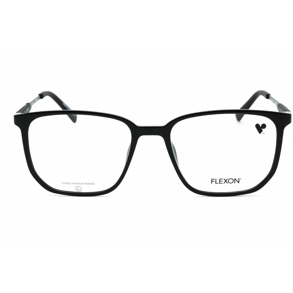 Eyeglasses EP 8022 001 Shiny Black by Flexon – 2 inches (W) x 6 inches (L) x 2 inches (H), Shiny Black, Model FLEXON EP8022
