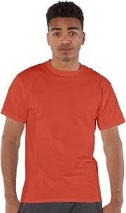 Champion Mens Short Sleeve T-Shirt, L, Red River Clay