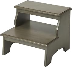 Starlight Canyon Home Acacia Wood Step Stool with Distressed-Finish, Kiln-Dried Hardwood Bed Step for Bedroom, Kitchen, Office, Spa