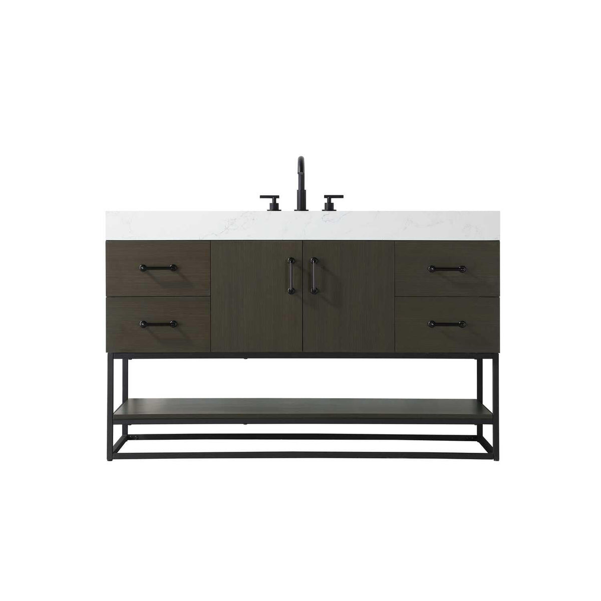 Caroline Bathroom Vanity Mocha Brown by Lighting Design – Wood, Mocha Brown, Model 5608114