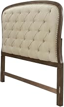 Starlight Canyon Home Dusty Taupe, Black Finish Queen Tufted Panel Headboard with Poplar Solids, White Oak Veneers, Elegant Farmhouse Style