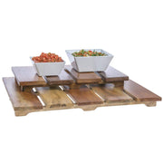 Wood Pallet Display Riser Rectangular - 24" L x 15" W x 2 1/2" H by HUBERT – Wood, Natural, Model 57222