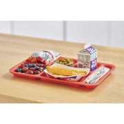 Red Six-Compartment Cafeteria Tray by HUBERT – Red, Model 97007