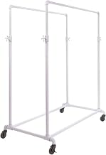 Econoco Pipeline Adjustable Double Bar Ballet Rack | Professional-grade garment rack, commercial-quality construction for retail boutique or display environment