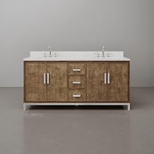72 In. Double Sink Bathroom Vanity in Whitebrook Quartz by Westin