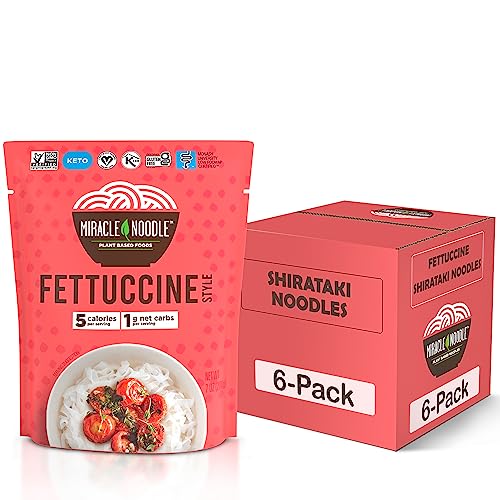 Miracle Noodle Fettuccine / 7 Ounce (Pack of 6) / 6 Shirataki
