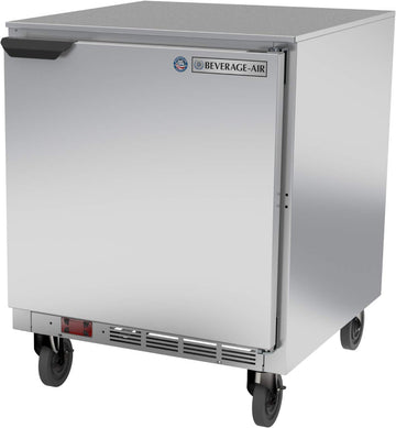 One-Section Undercounter Refrigerator by Beverage Air – 27", Stainless Steel, Model UCR27AHC
