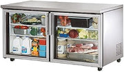 True TUC-60G-ADA-HC~FGD01 ADA Compliant 60" Two Section Undercounter Reach-In Refrigerator, Glass Doors