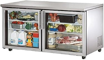 True TUC-60G-ADA-HC~FGD01 ADA Compliant 60" Two Section Undercounter Reach-In Refrigerator, Glass Doors
