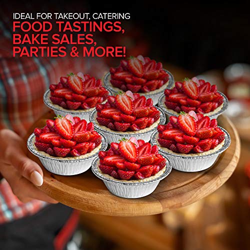 Stock Your Home 50 Pack (4 Inch) / Silver / 50 Pack Pie Pans