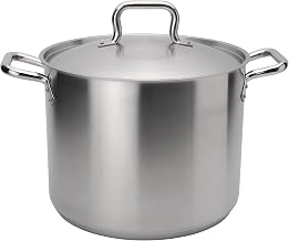 Browne Foodservice Elements 24 Quart Stainless Steel Stock Pot w/Cover, NSF