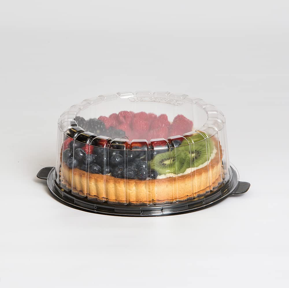 EZ Open Single Layer Cake Container with Dome Lid Clear by Inline Plastics – 100.0 liters, Plastic, Clear, Model 1007SBK