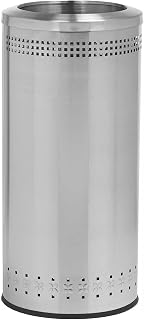 Commercial Zone PRODUCTS 781829 Imprinted Open Top Waste Bin,SS,25 gal.