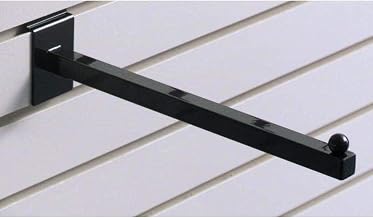 Slatwall Faceout Straight Arm 12" Black