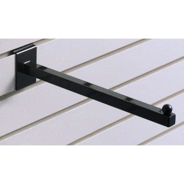 Slatwall Faceout Straight Arm 12" Black by Retail Resource – Model SSW12B