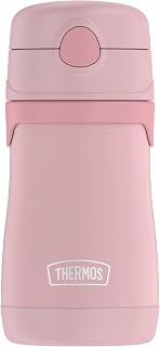 THERMOS BABY 10 ounce Stainless Steel Vacuum Insulated Straw Bottle, Rose