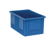 Dividable Grid Storage Container by QUANTUM STORAGE SYSTEMS – 17L x 11W x 8H, 1436.0 cubic_inches, Plastic, Blue, Pack of 8
