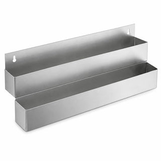 Stainless Steel Double Tier Speed Rail by Glownary – 14 Inches X 36 Inches X 74 Inches, Wire, Silver, Model 712b5530d