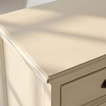 Starlight Canyon Home Mahogany Bedside Table with Drawer and Open Shelves, Coastal Nightstand with Antique Brass Hardware for Bedroom Storage Use