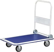 HUBERT Platform Truck with Folding Handle Grey Steel - 36" L x 24" W x 33 1/2 H