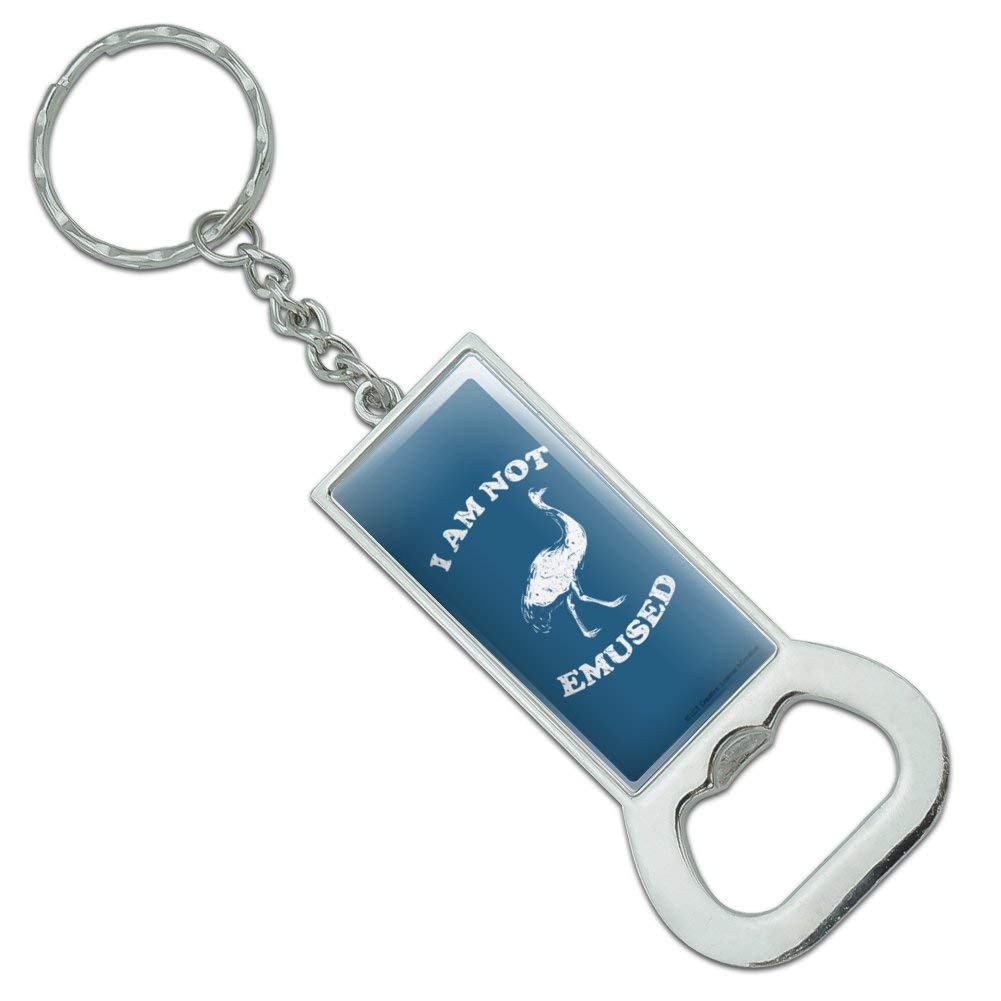 I Am Not Emused Emu Amused Funny Keychain Rectangle Chrome Plated Metal by GRAPHICS & MORE – OneSize, Metal, Chrome, Model KK.QQBCRLCTC.Z003249_8