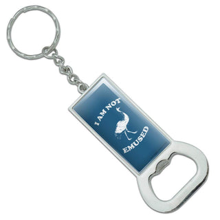 I Am Not Emused Emu Amused Funny Keychain Rectangle Chrome Plated Metal by GRAPHICS & MORE – OneSize, Metal, Chrome, Model KK.QQBCRLCTC.Z003249_8