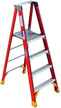 Werner 4 ft. Fiberglass Platform Ladder (10 ft. Reach Height) with 300 lb. Load Capacity Type IA Duty Rating P6204