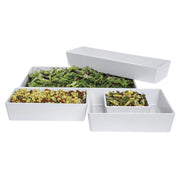 1/2 Size Modular Pan White Melamine - 10"L x 12"W x 3"H by HUBERT – Melamine, White, Model H0224-BWHITE