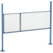 18"W and 36"W Whiteboard Mounting Kit for 60"W Workbench- Blue by Global Industrial – 60"W x 19"H, 16 Gauge Steel, Blue, Model 319180BL