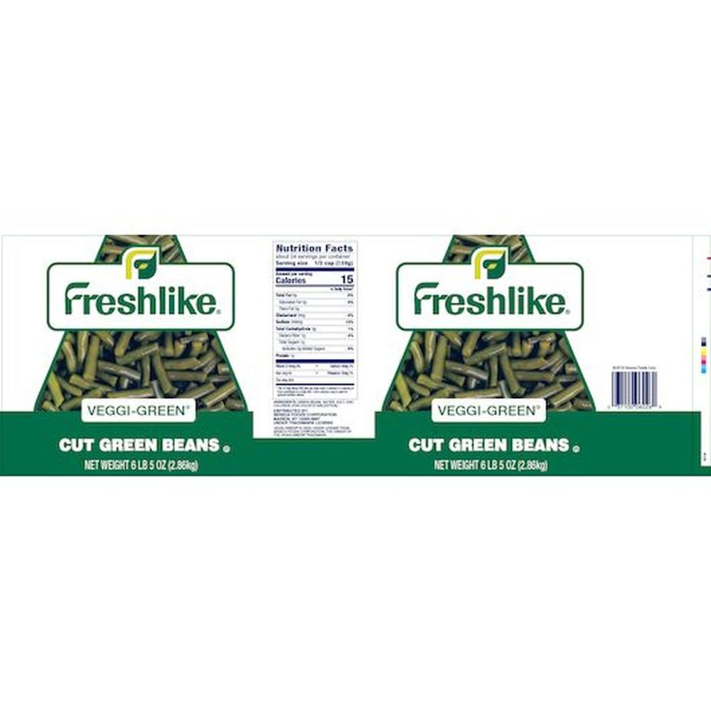 Freshlike Veggie Green Cut Beans - no. 10 can by Seneca Foods Corporation – 6.31 Pound (Pack of 6), Pack of 6, Model 3745