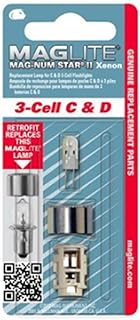 MagLite Mag-Num Star II 3-Cell C & D Xenon Flashlight Bulb Bi-Pin Base