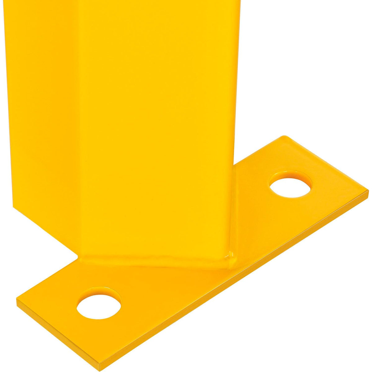 Pallet Rack Frame Guard with Pre-Drilled Base by Global Industrial – 4"L x 3.13"W x 18"H, 9-Gauge Steel, Yellow, Model 798618
