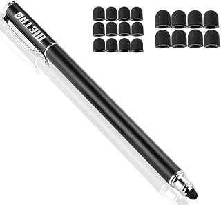 Metro Universal Capacitive 2-in-1 Touch Screen Stylus Pen with 20 Pcs Replacement Rubber Tips,Compatible with iPad,iPhone,ipad Pro,Galaxy,Smart Phone and Other Touch Screen Devices,Black