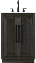 ELEGANT Kitchen and Bath 24 inch Single Bathroom Vanity in Chocolate Oak