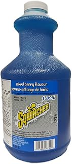 Sqwincher Electrolyte Liquid Concentrate, Mixed Berry 64 oz Jug, 6 Pack | Electrolyte liquid concentrate supports hydration; mix with water, each 64 oz bottle makes 5 gallons for high volume use
