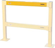 Global Industrial Steel Lift-Out Guard Rail, Light Duty, 10'L, Yellow