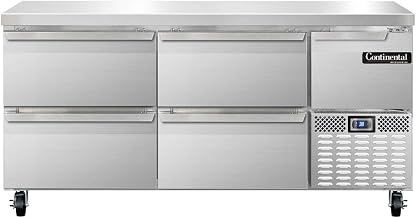 CRA68-D Refrigerated Base Worktop Unit, 68" W, With Drawers