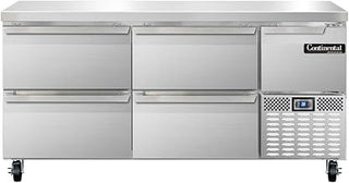 CRA68-D Refrigerated Base Worktop Unit, 68" W, With Drawers
