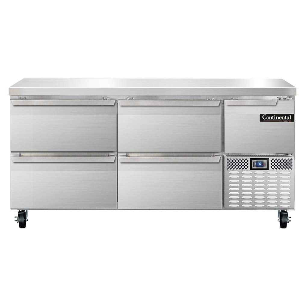 Refrigerated Base Worktop Unit by Continental Refrigerator – Model CRA68-D