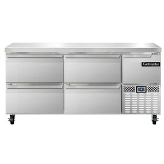 Refrigerated Base Worktop Unit by Continental Refrigerator – Model CRA68-D