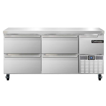 Refrigerated Base Worktop Unit by Continental Refrigerator – Model CRA68-D