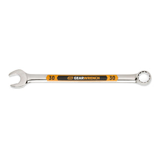 30mm 12 Point Hi-Viz Long Pattern Combination Wrench by GEARWRENCH – Silver, Model 81744H