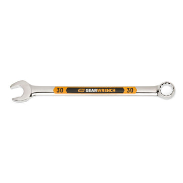 30mm 12 Point Hi-Viz Long Pattern Combination Wrench by GEARWRENCH – Silver, Model 81744H