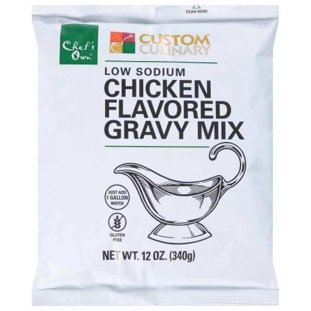 PanRoast Low Sodium Chicken Flavored Gravy Mix by Custom Culinary – 12.0 Ounce (Pack of 8), Pack of 8