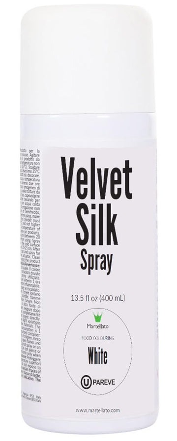Oil-Based Velvet Silk Spray 13.5 Ounce - White by Martellato – 13.5 Ounce (Pack of 1), White