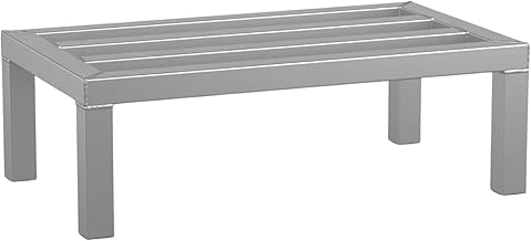 Focus Foodservice ™ - Dunnage Rack by Update International – 24"L x 20"W x 8"H, Aluminum, Silver, Model DNRK-2024